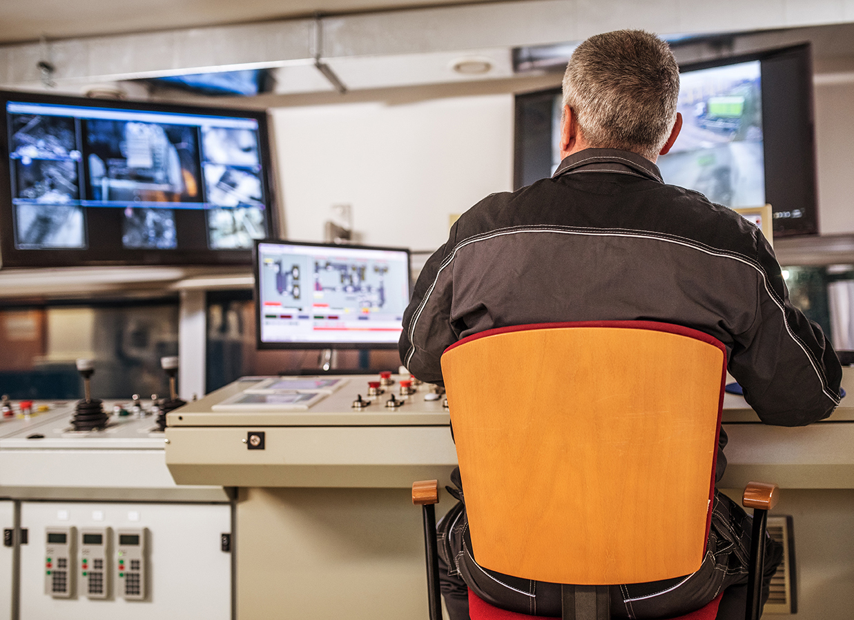 Network engineer monitors the performance of the safety instrumented system.
