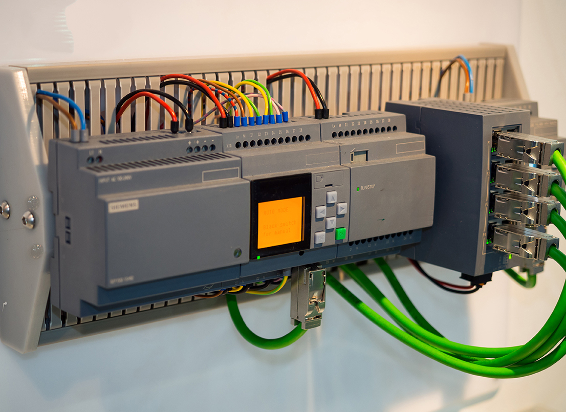 Programmable Logic Controller (PLC) used to automate manufacturing processes